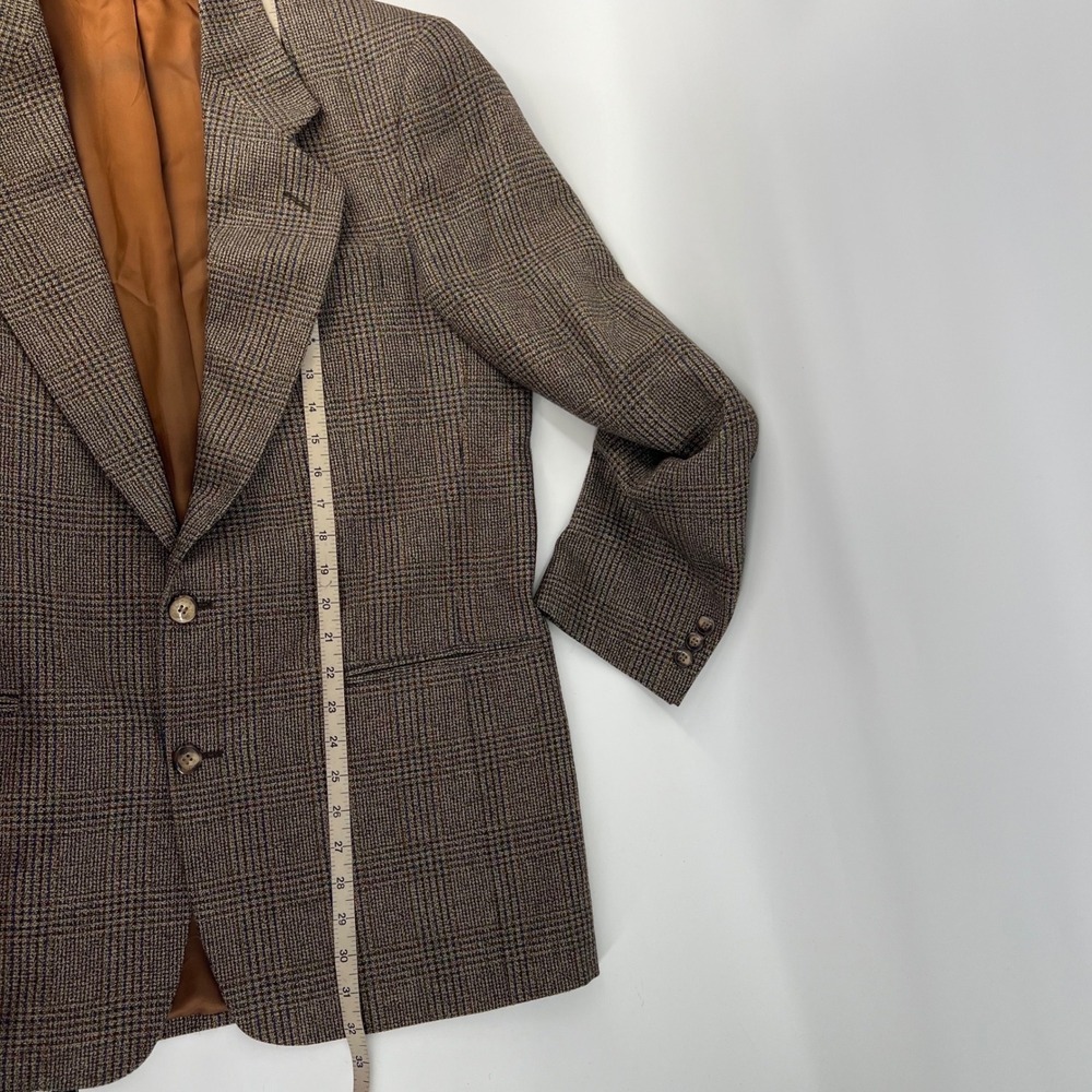 Vito Rufolo Vintage Silk Wool Blazer 39L Lanificio Glen Plaid Italy Sport Coat - Picture 10 of 12